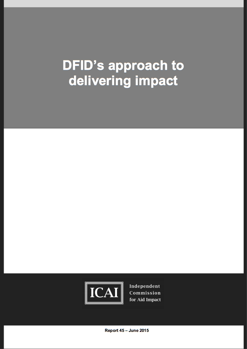 DFID’s Approach to Delivering Impact (ICAI)