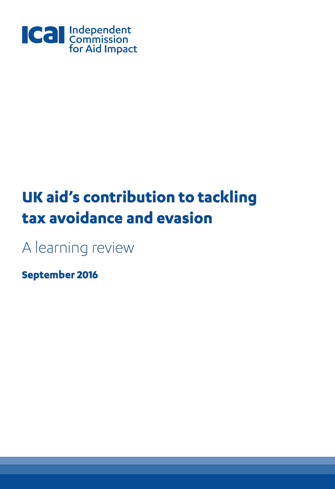 UK aid’s contribution to tackling tax avoidance and evasion (ICAI)