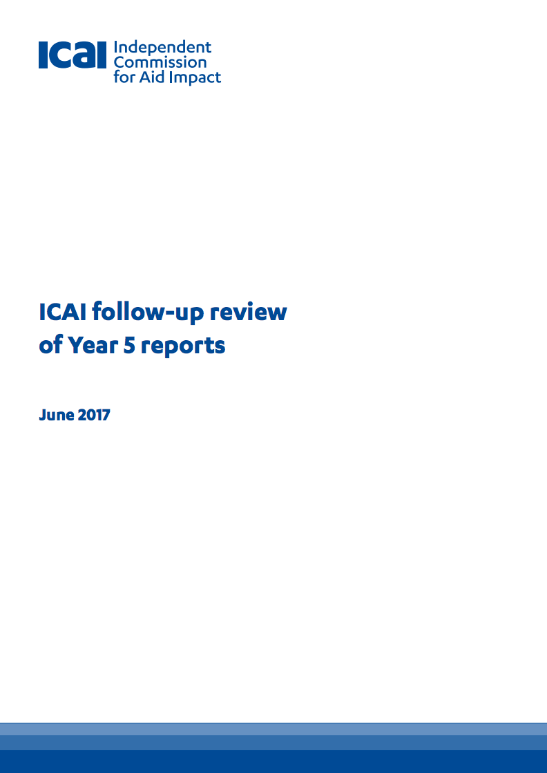 ICAI follow-up review of Year 5 reports