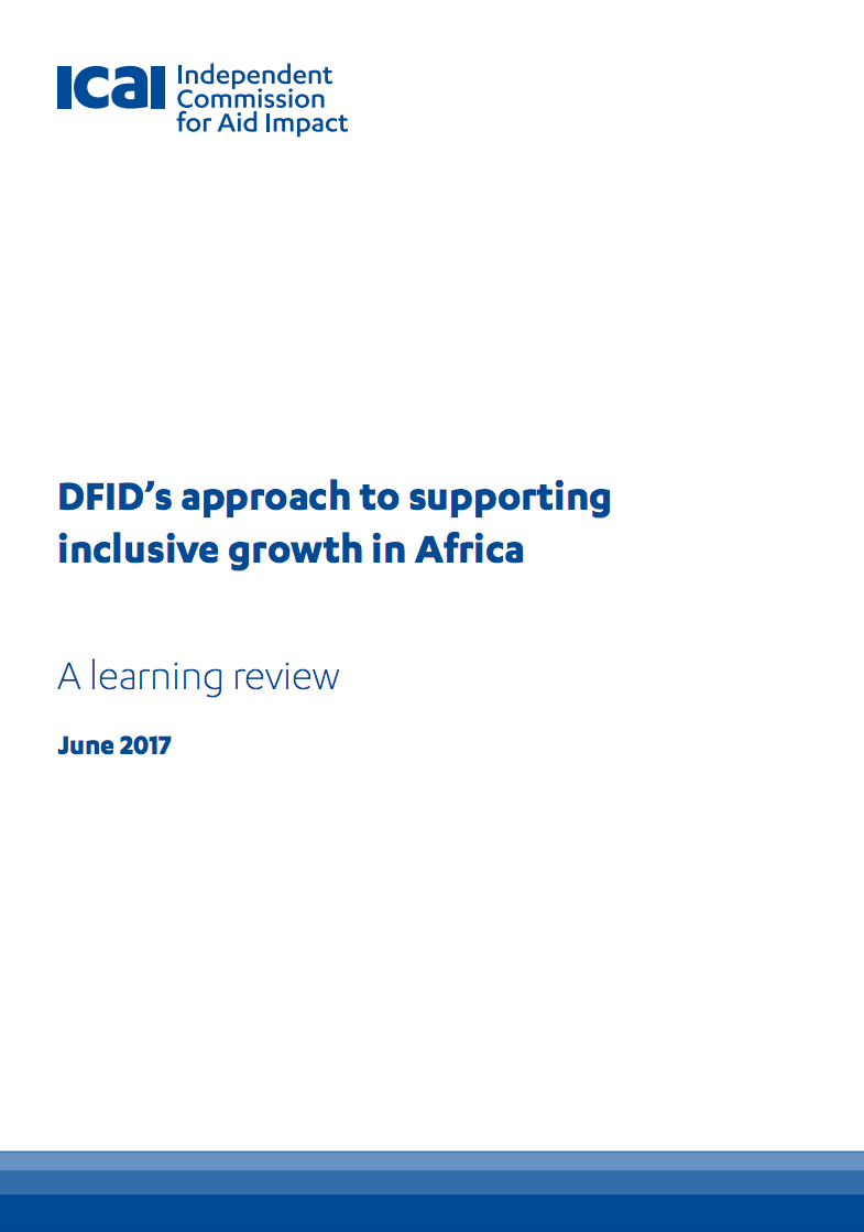 DFID’s approach to supporting inclusive growth in Africa