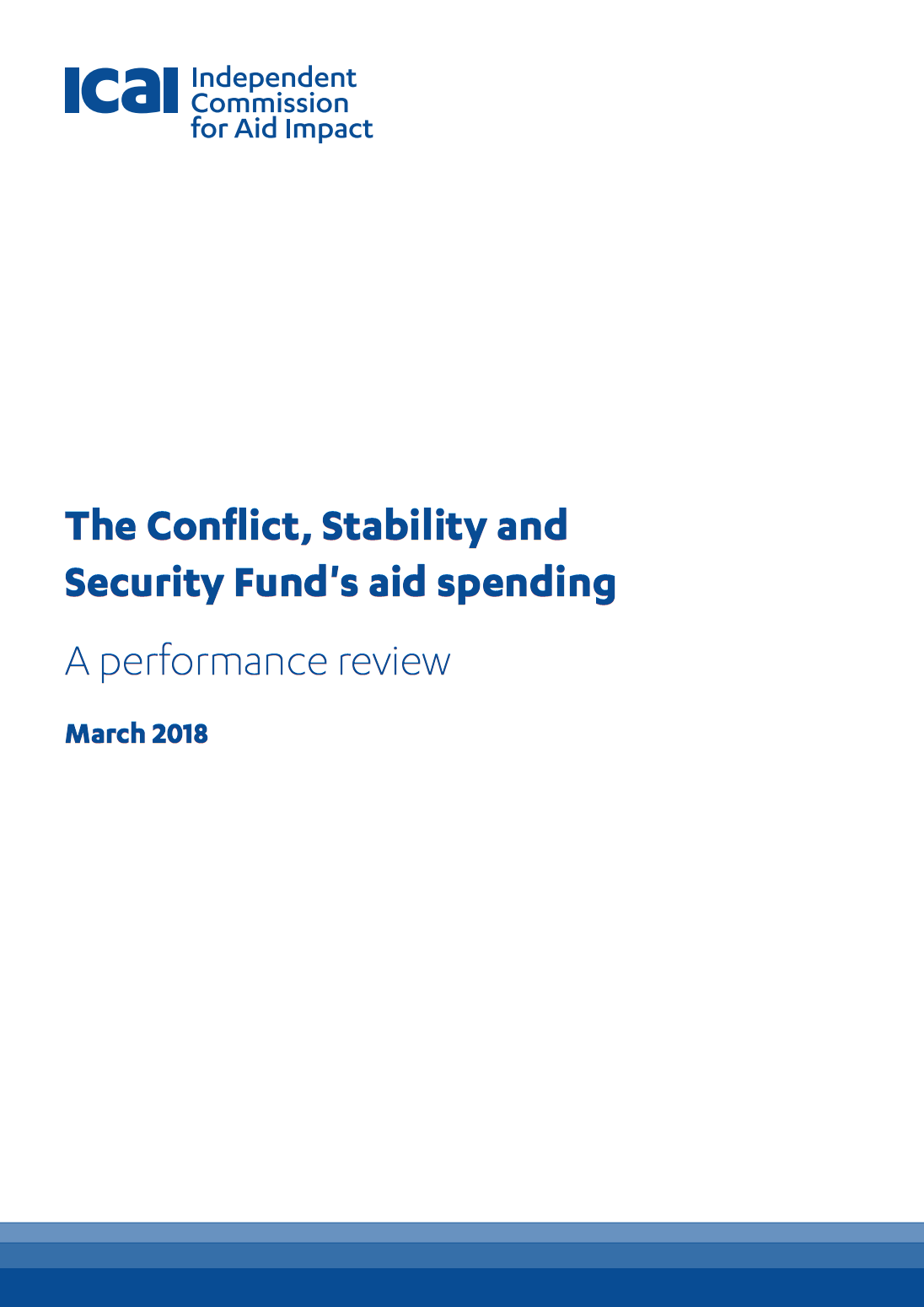 ICAI review of the Conflict, Stability and Security Fund