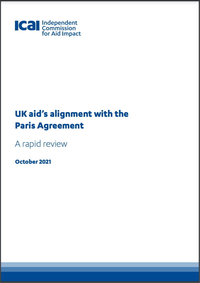 UK aid’s alignment with the Paris Agreement