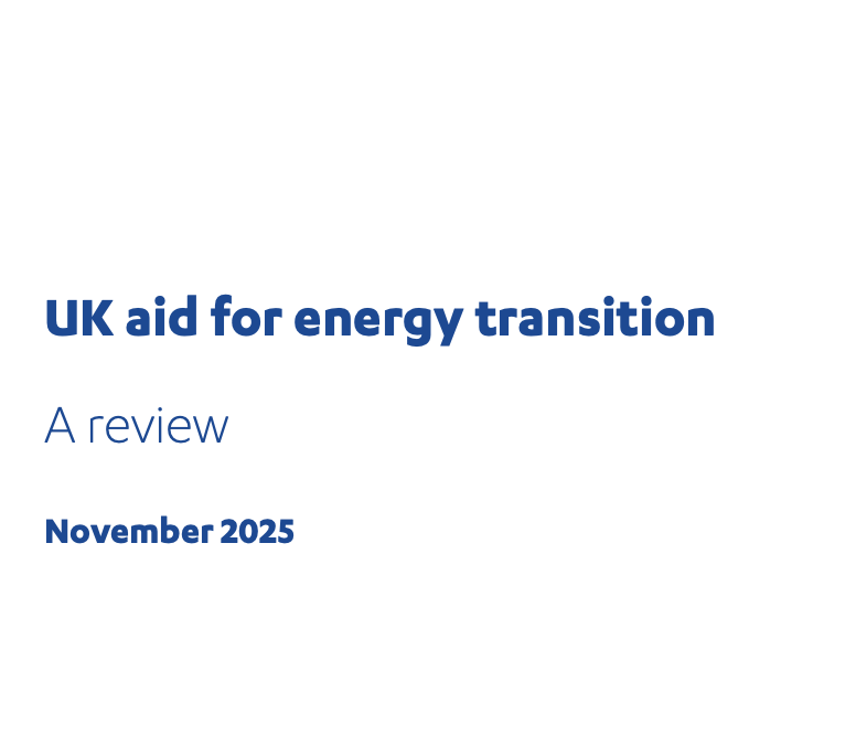 UK Aid for energy transition
