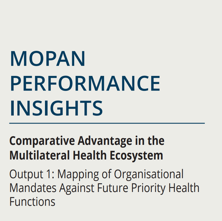 Mapping of organisational mandates against future priority health functions